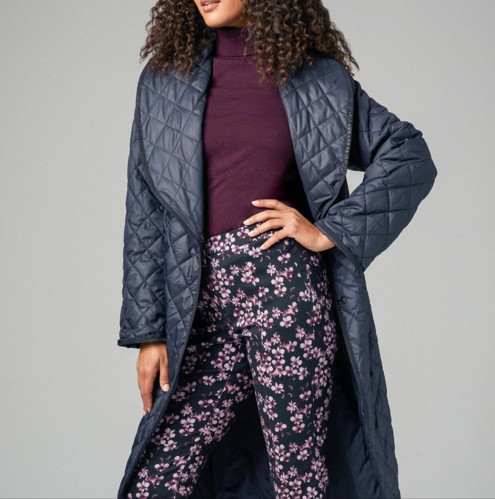 NWT ETCETERA | $495 Pinnacle Oversized Quilted Coat - Picture 2 of 5